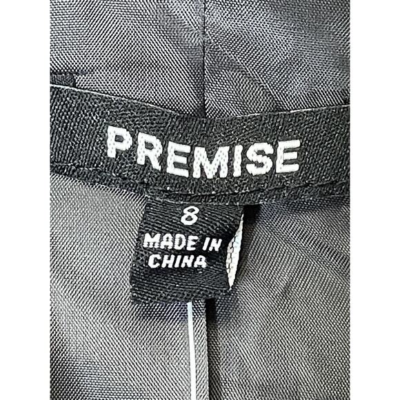 Premise Blazer Womens 8 Charcoal Heather Open Front Suit Jacket Cut & Sewn Work - Picture 6 of 11